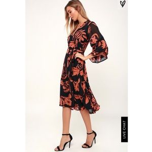 Lulu’s Black and Orange Dress